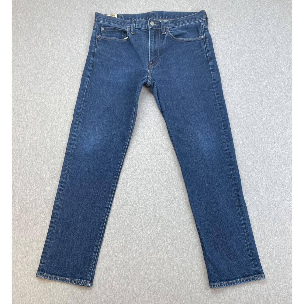 J Crew Jeans Mens 32 x 30 Blue Cotton Blend Stretch 770 Straight Slim Fit - Picture 1 of 8